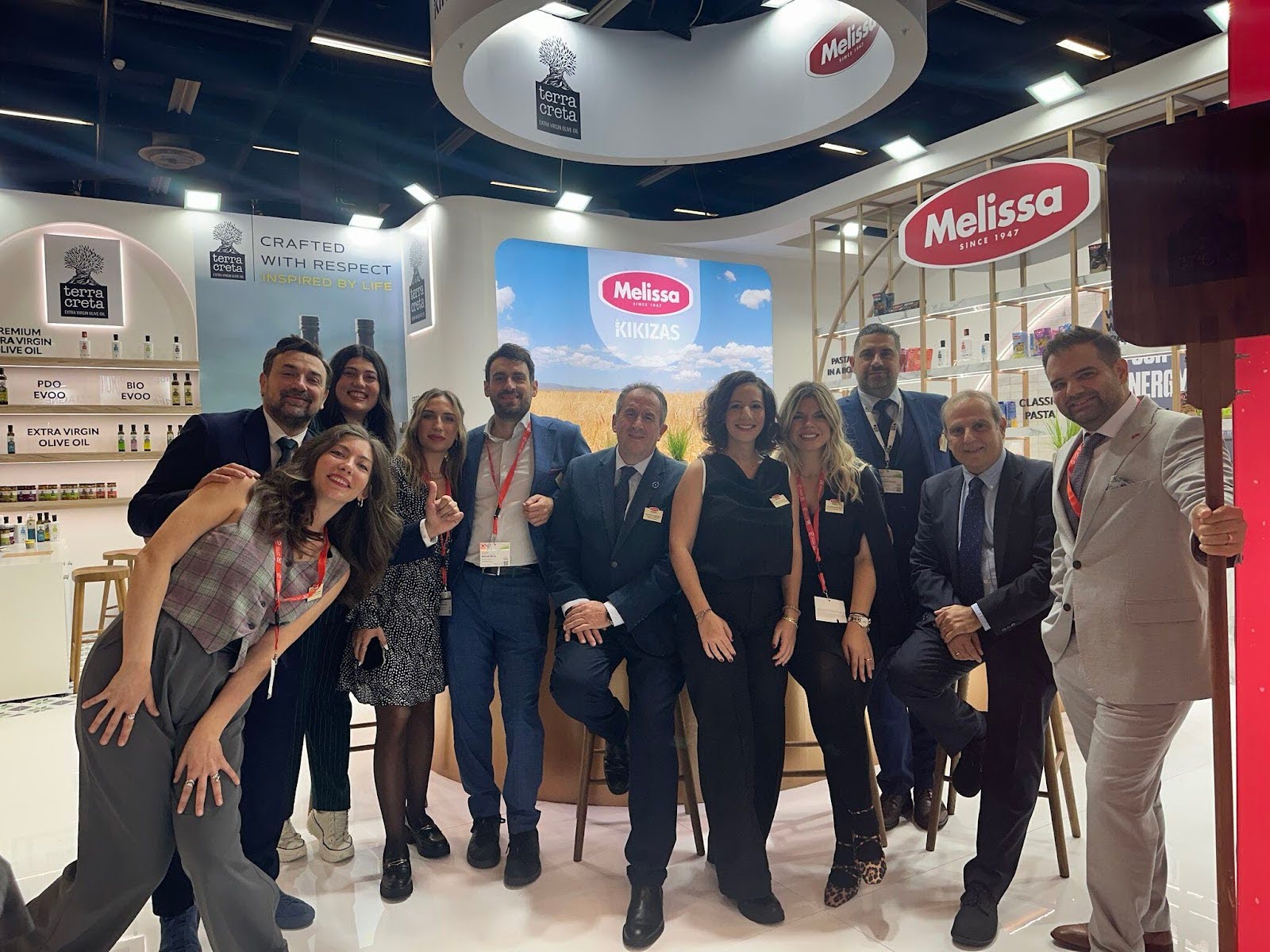 A team picture of Melissa Kikizas representatives at Anuga 2025, Cologne, Germany.